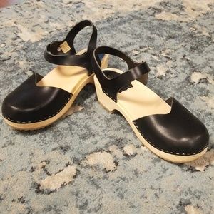 Swedish HASBEENS Blk Mary Jane sandals SZ 41 (10)